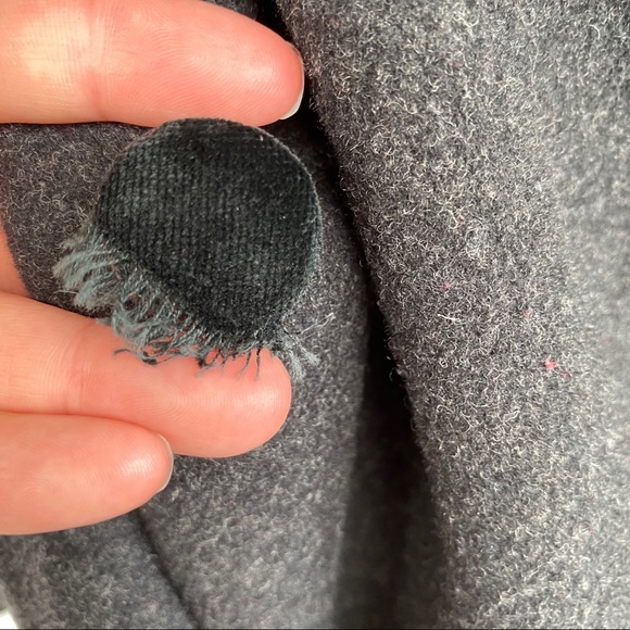 Vintage Full Length Wool Coat Black Velvet Collar - Picture 10 of 13